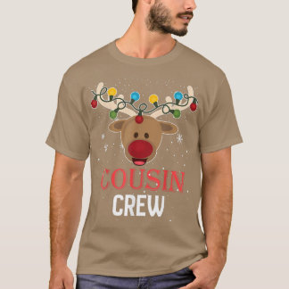 Weihnachts-Cousin Crew Niedlich Rentier Matching P T-Shirt