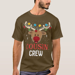 Weihnachts-Cousin Crew Niedlich Rentier Matching P T-Shirt