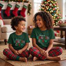 Weihnachts-Cousin-Crew-Passende Familien-Outfits