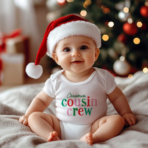 Weihnachts-Cousin Crew passt Familie Baby Strampler