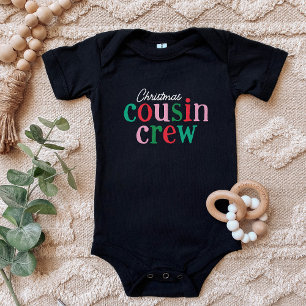Weihnachts-Cousin Crew passt Familie Baby Strampler
