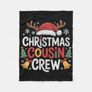 Weihnachts-Cousin-Crew-Pyjamas Kinder Mädchen Klei Fleecedecke
