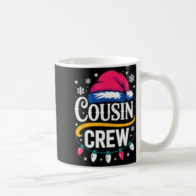 Weihnachts-Cousin-Crew-Pyjamas Kinder Mädchen Klei Kaffeetasse (Rechts)