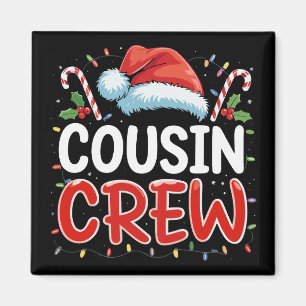 Weihnachts-Cousin-Crew-Santa-Hut  Magnet
