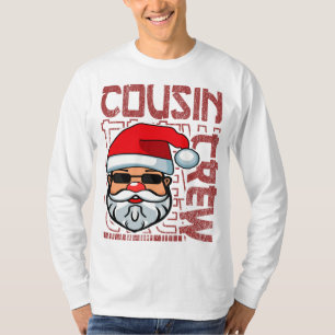Weihnachts-Cousin Crew Weihnachtsmann Typografie R T-Shirt