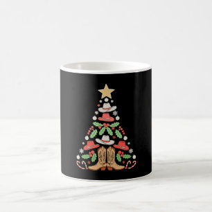Weihnachts-Cowboy-Baum Xmas tanzende Stiefel West Kaffeetasse