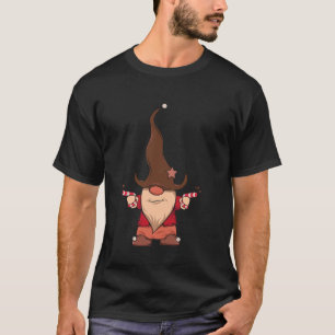 Weihnachts-Cowboy-Gnom Lustige Feiertags-Gnome Xma T-Shirt