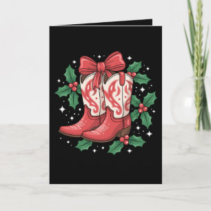Weihnachts-Cowboystiefel Holly-Bogen Western-Land Karte