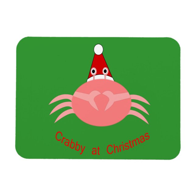 Weihnachts Crab Custom Magnet (Horizontal)