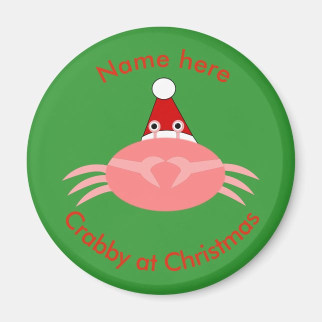Weihnachts Crab Custom Magnet (Vorne)