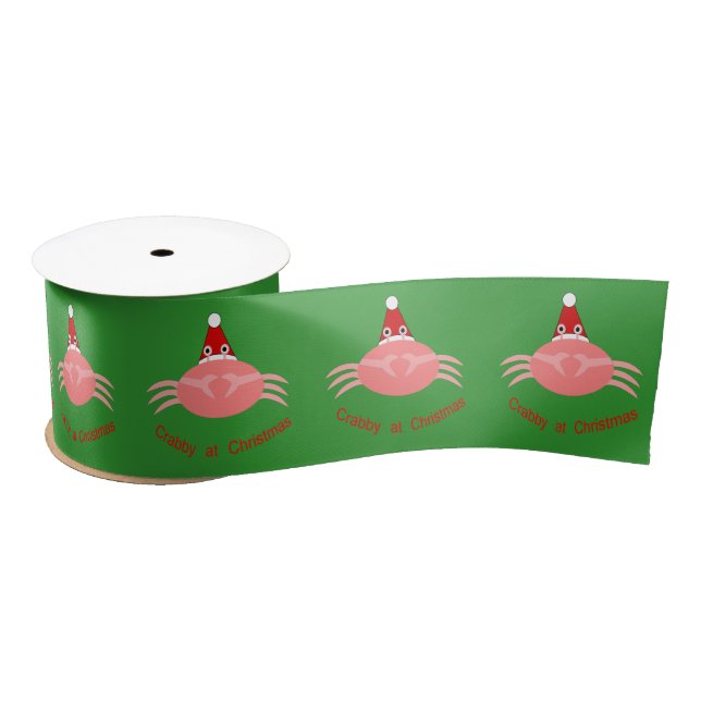 Weihnachts-Crab Ribbon Satinband (Spule)