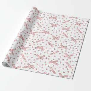 Weihnachts Crackers Red Toile Geschenkpapier