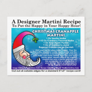 Weihnachts-Cranape Martini Rezept Postkarte