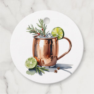 Weihnachts Cranberry Moskau Mule Cocktail Geschenk Geschenkanhänger