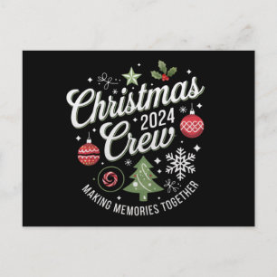 Weihnachts-Crew 2024Familie Matching Weihnachts-Pa Postkarte