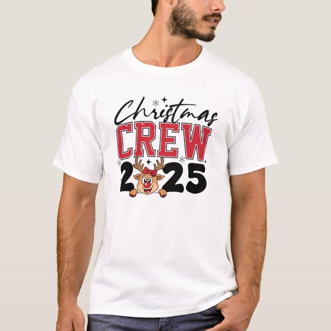 Weihnachts-Crew 2025 T-Shirt (Vorderseite)
