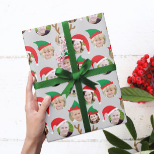 Weihnachts-Crew Custom Six Foto Funny Holiday Gesc Geschenkpapier