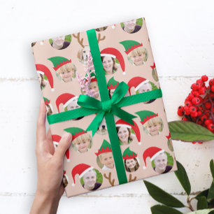 Weihnachts-Crew Custom Six Foto Funny Holiday Gesc Geschenkpapier