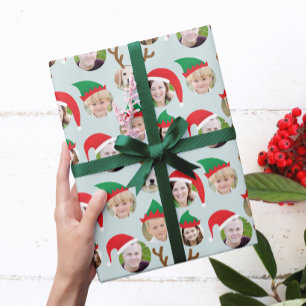 Weihnachts-Crew Custom Six Foto Funny Holiday Gesc Geschenkpapier