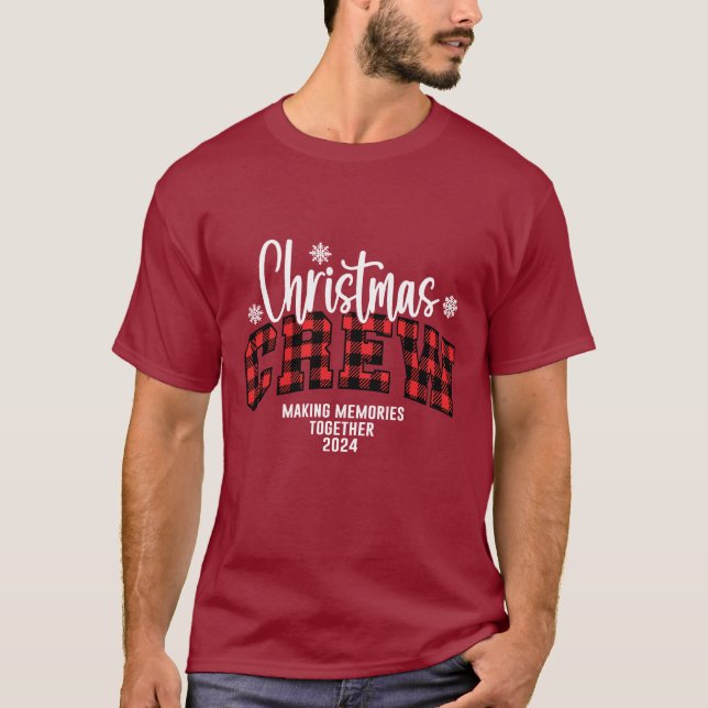 Weihnachts-Crew Erinnerungen 2024 T-Shirt (Vorderseite)
