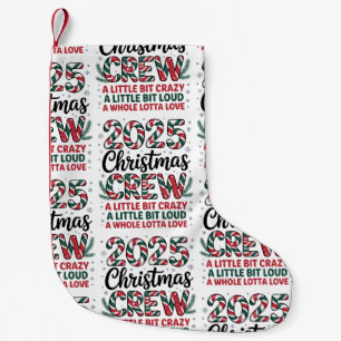 Weihnachts-Crew-Familie 2025 passende Feiertagsgru Kleiner Weihnachtsstrumpf
