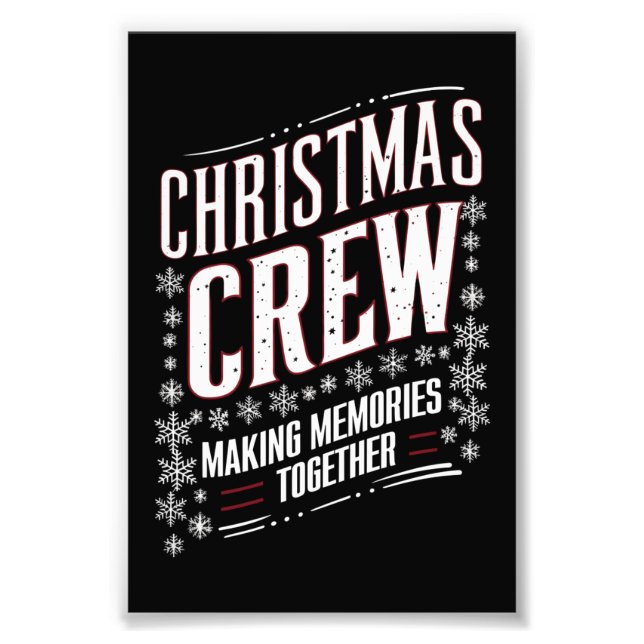 Weihnachts-Crew-Familie Matching Xmas Squad Fotodruck (Vorne)