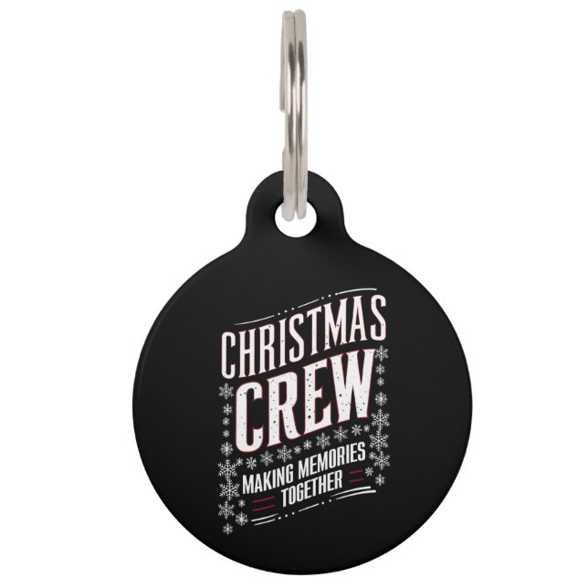 Weihnachts-Crew-Familie Matching Xmas Squad Haustiermarke (Vorderseite)