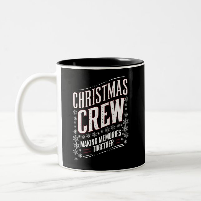 Weihnachts-Crew-Familie Matching Xmas Squad Zweifarbige Tasse (Links)