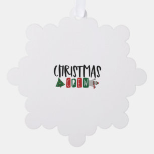 Weihnachts-Crew Ornament Karte