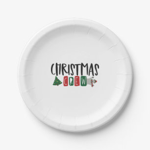 Weihnachts-Crew Pappteller