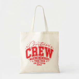 Weihnachts-Crew personalisierter Familienname Tragetasche