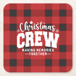 Weihnachts-Crew Rechteckiger Pappuntersetzer