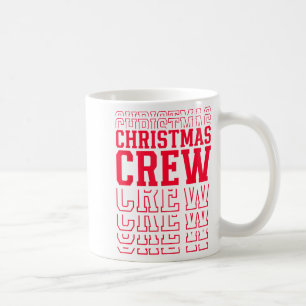 Weihnachts-Crew Rotes mehrschichtiges Text Familie Kaffeetasse