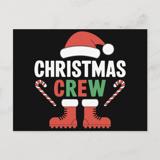 Weihnachts-Crew Weihnachten Weihnachtsfeiertag - F Postkarte (Vorderseite)