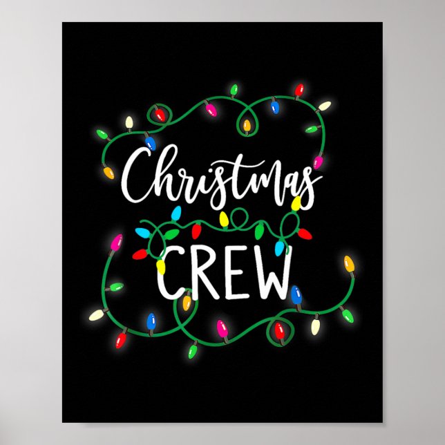 Weihnachts-Crew Weihnachts-Lichter Familie passend Poster (Vorne)