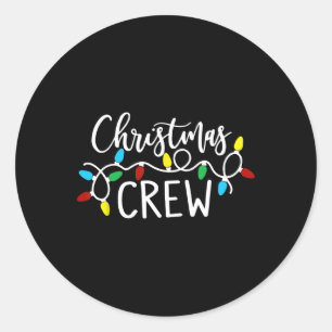 Weihnachts-Crew Weihnachts-Lichter Familie passend Runder Aufkleber