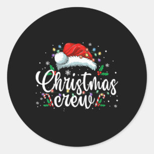 Weihnachts-Crew Weihnachts-Lichter Familie passend Runder Aufkleber