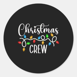 Weihnachts-Crew Weihnachts-Lichter Familie passend Runder Aufkleber