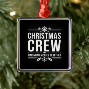 Weihnachts-Crew Wiedersehen Graphic Xmas Holiday Ornament Aus Metall