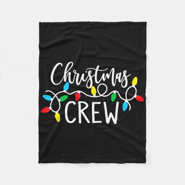 Weihnachts-Crew Xmas Lights Pajama Happy Holiday B Fleecedecke (Vorderseite)