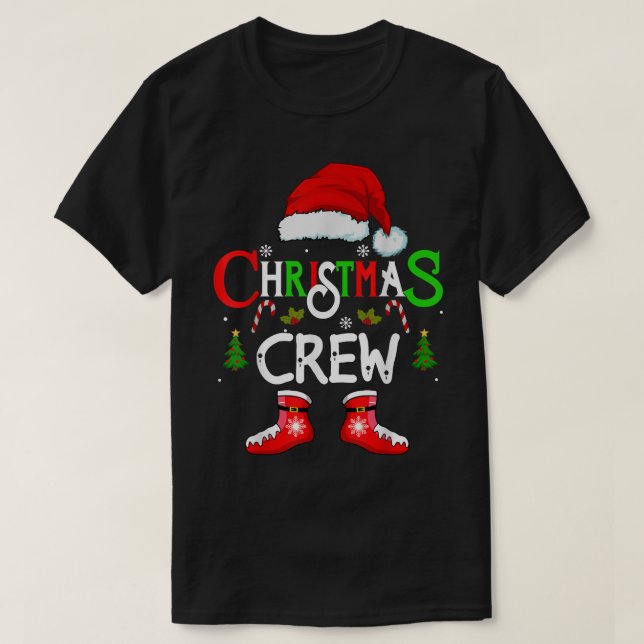 Weihnachts-Crew Xmas Squad santa Familie Pajam T-Shirt (Design vorne)