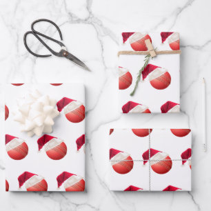 Weihnachts-Cricket-Ball Sport Weihnachtsfest Geschenkpapier Set