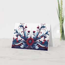 Weihnachts-Crimson & Sapphire Elegante Feiertagskarte