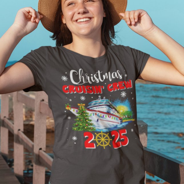Weihnachts-Cruisin-Crew Custom Ship Tri-Blend Shirt (Von Creator hochgeladen)