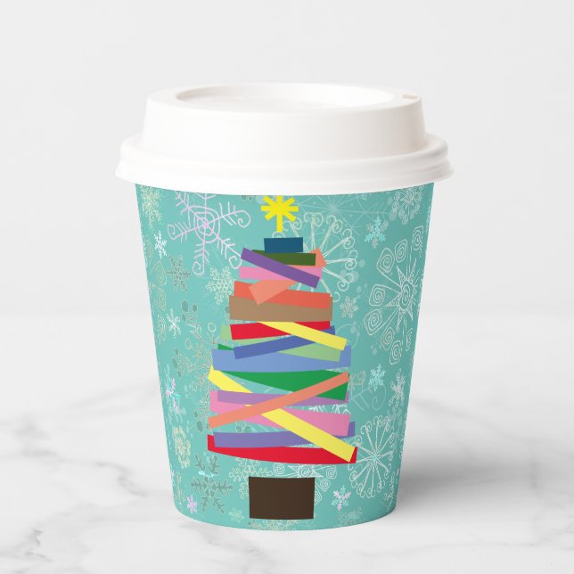 Weihnachts-Cup - Funky Christmas Tree Pappbecher (Vorderseite)