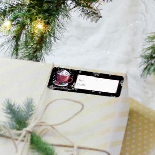 Weihnachts-Cup mit heißem Schokoladengeschenk