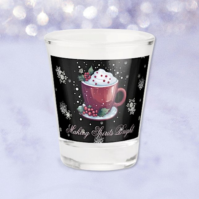 Weihnachts-Cup mit heißem Schokoladenglas Schnapsglas (Von Creator hochgeladen)