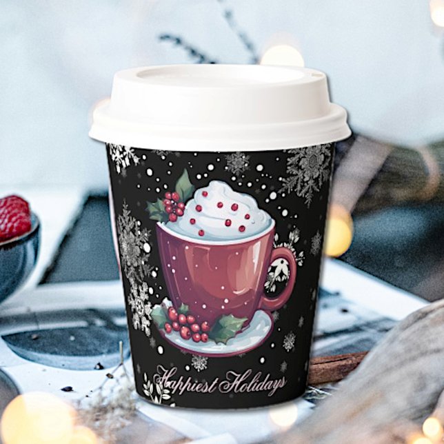 Weihnachts-Cup mit heißem Schokoladenpapier Pappbecher (Christmas Cup of Hot Chocolate Paper Cups)