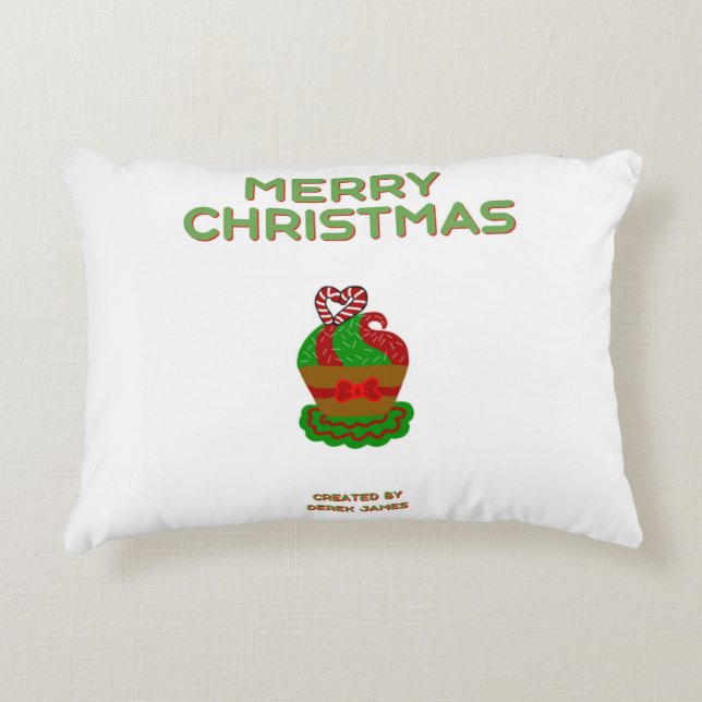 Weihnachts Cupcake Accent Pillow Dekokissen (Vorderseite)