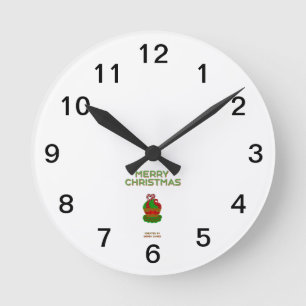 Weihnachts-Cupcake-Acryl-Wanduhr Runde Wanduhr